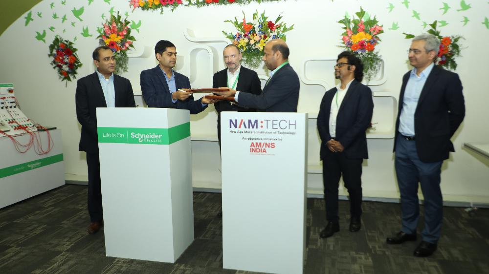 Schneider Electric and ArcelorMittal Nippon Steel India to collaborate on the design of high-tech training facilities and programs in Smart Manufacturing