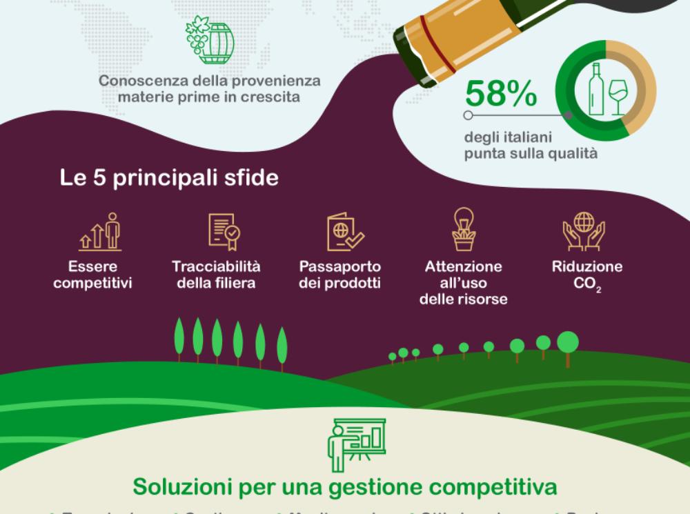 Infografica - le sfide per il settore vitivinicolo italiano
