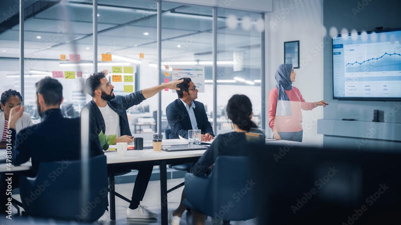 Meeting in the room