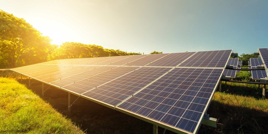 large solar panel in sunny daylight