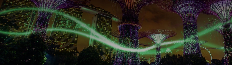 Singapore supertrees as key visual for Schneider Electric Singapore Innovation Day