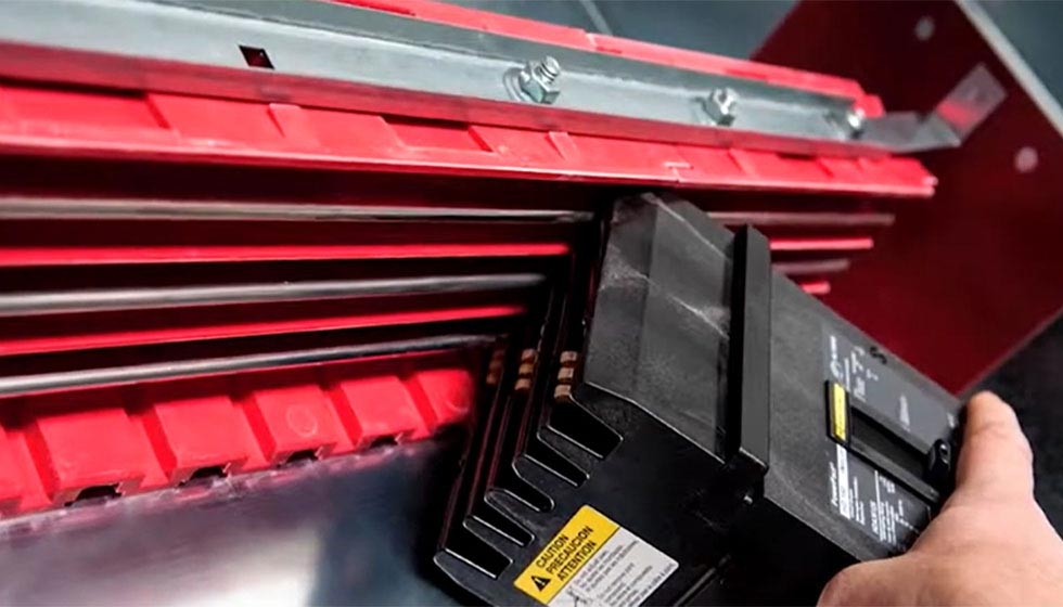 I-Line distribution section of a QED-2 Switchboard