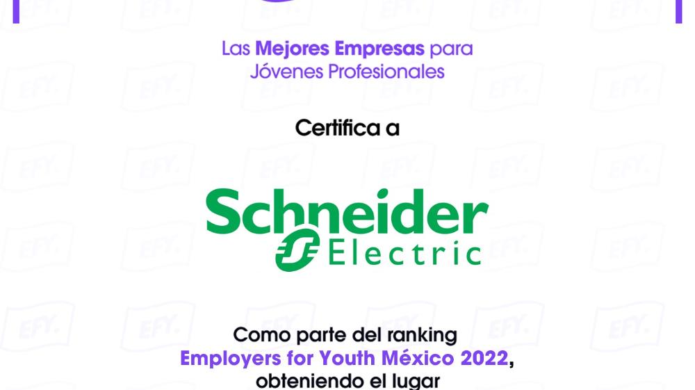 Schneider Electric entre las mejores empresas para jóvenes profesionales en México