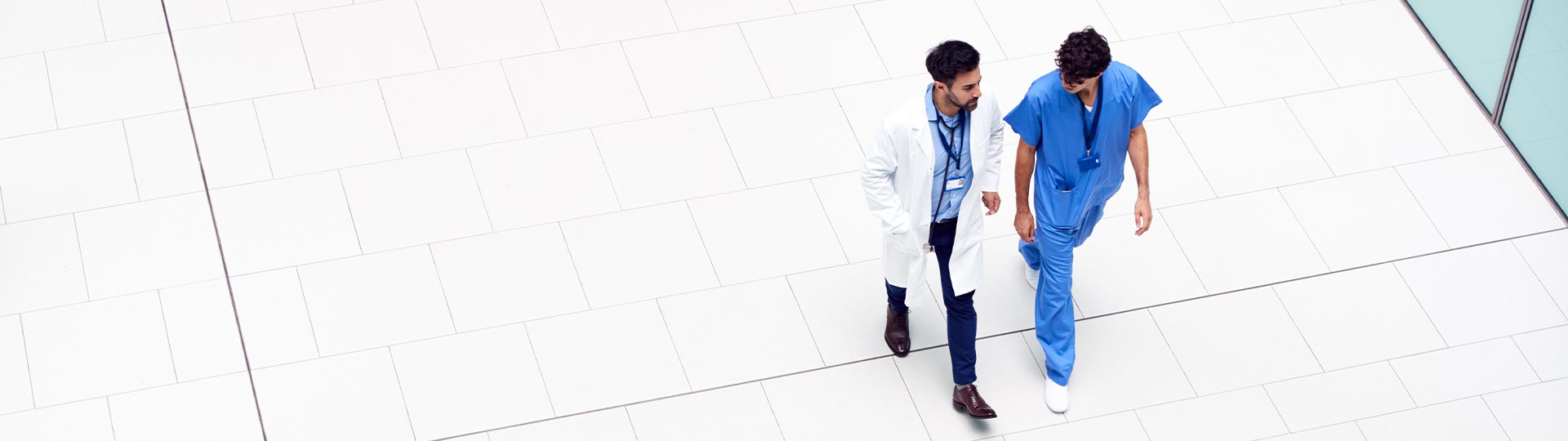 A person in a white coat
