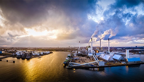 industry near a water body