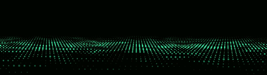 A green dot pattern on a black background