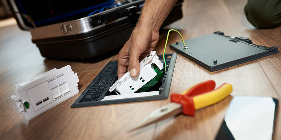 Unica floor boxes are robust