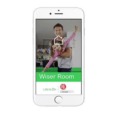 Wiser room app on phone