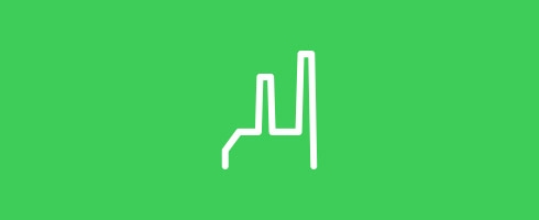 Thermal Power Plant Icon with green background
