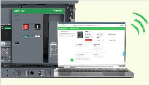 A computer and a machine