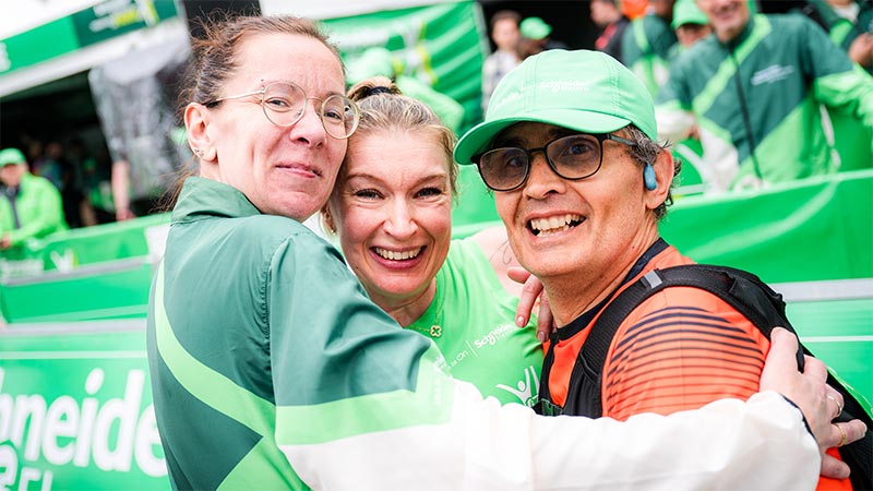 A group of people hugging