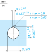 XB4BD912R470K - Complete potentiometer, Harmony XB4, metal, 22mm, 470K