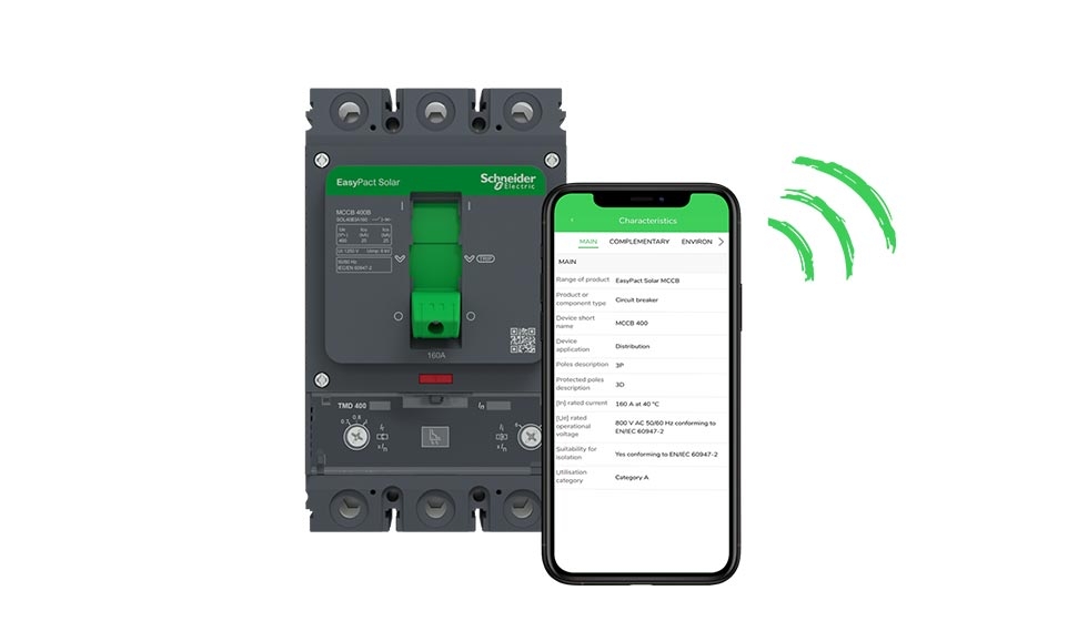A phone and a device with a green panel