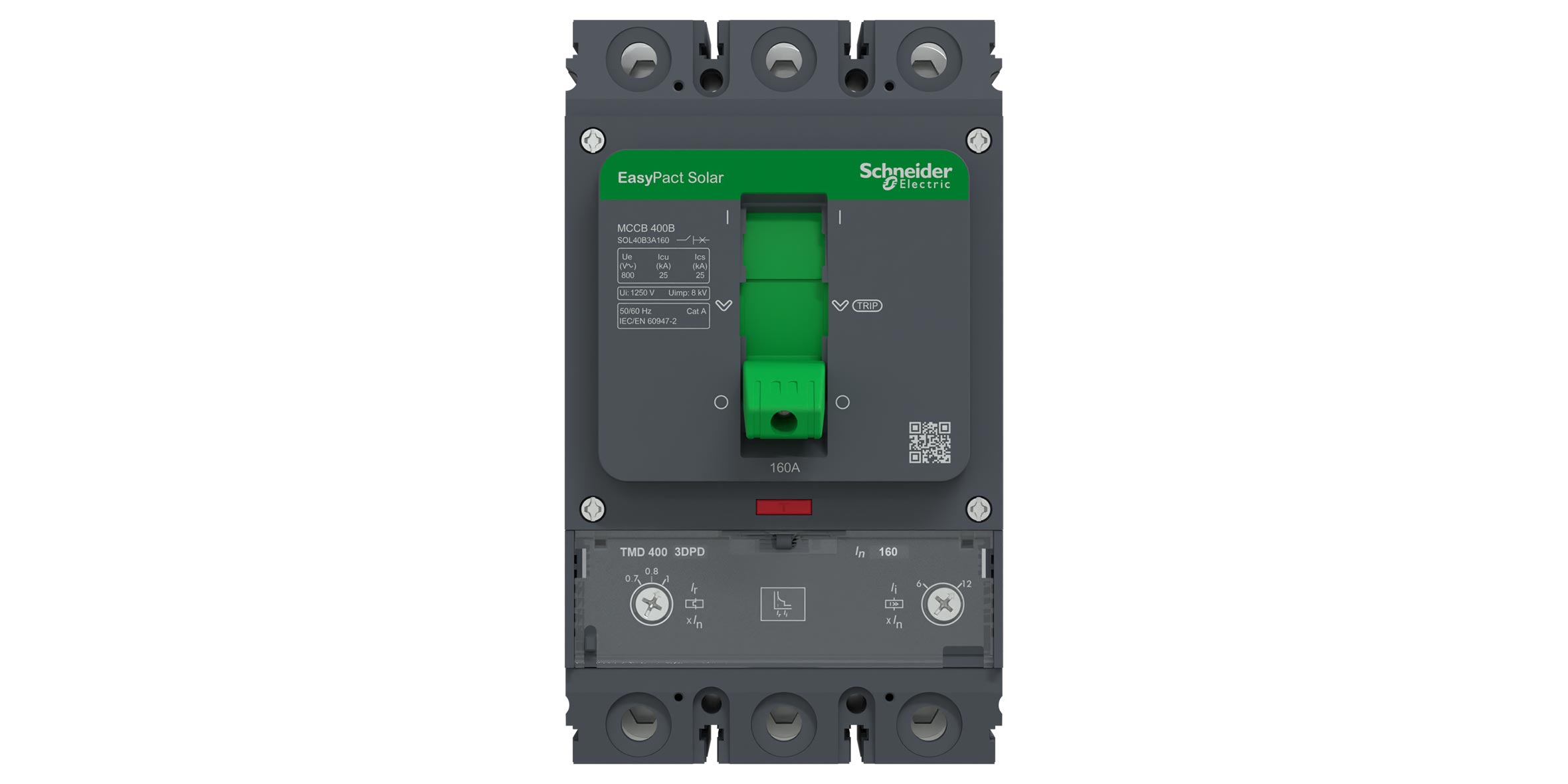 A green and grey electrical device