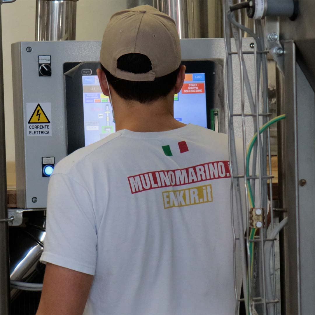 A person in a white shirt