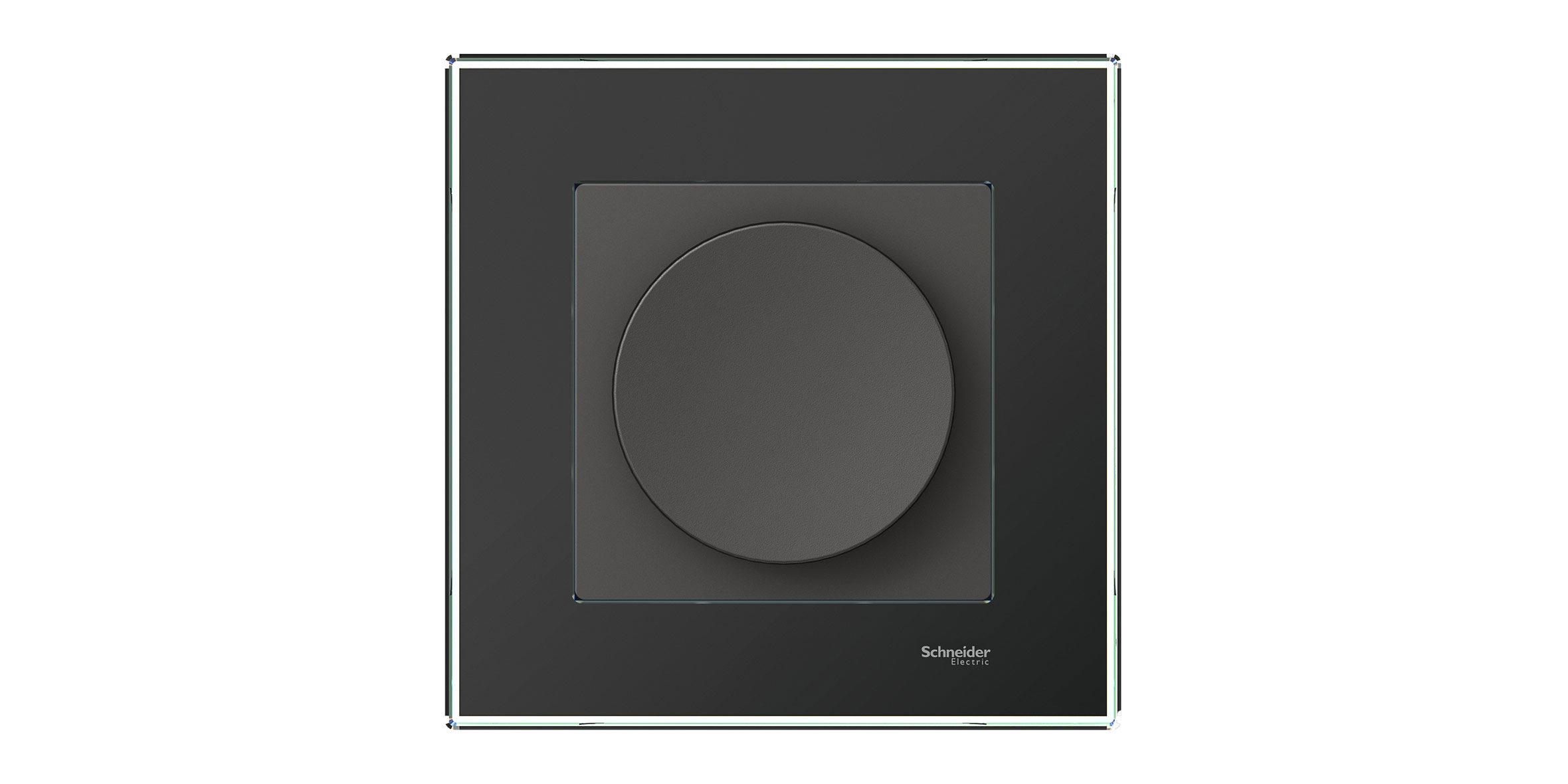 Exxact dimmer med glasram i svart