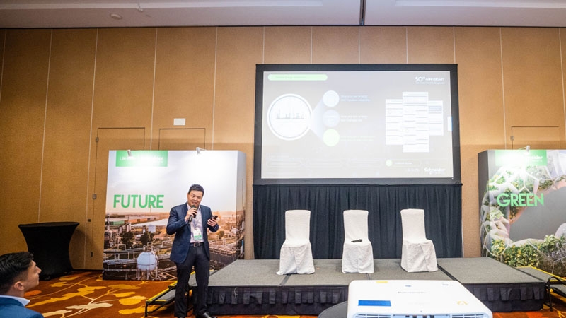 Speaker onstage delivering strategy talk