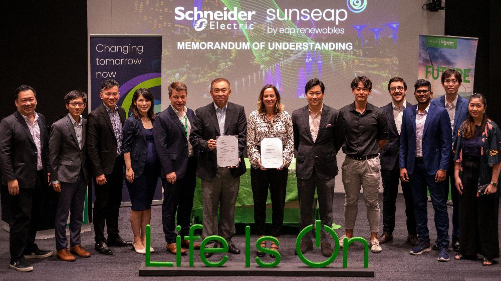 Schneider Electric and EDPR Sunseap enter MOU to jointly drive solar energy advancements and sustainability goals in Singapore