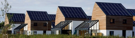 modern homes with solar panels
