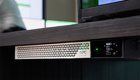 A computer on a table