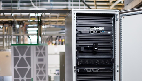 A close-up of a computer