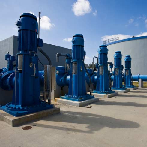 Pumps at water management facility