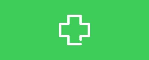Medical icon with green background