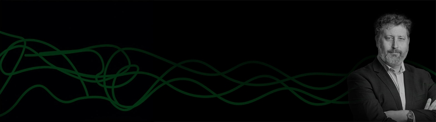 A green lines on a black background