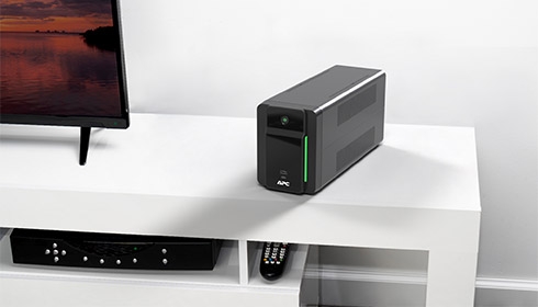 A computer on a desk