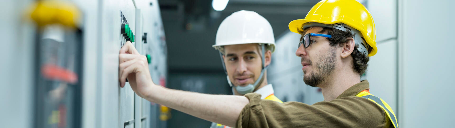 Electrician Engineer and Businessman having meeting