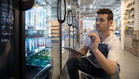 Man working in a shop