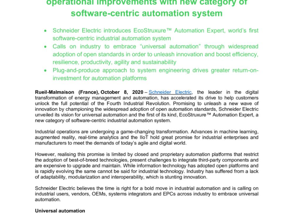 20201008_Industrial enterprises to achieve step change operational improvements with new category of software-centric automation system.pdf