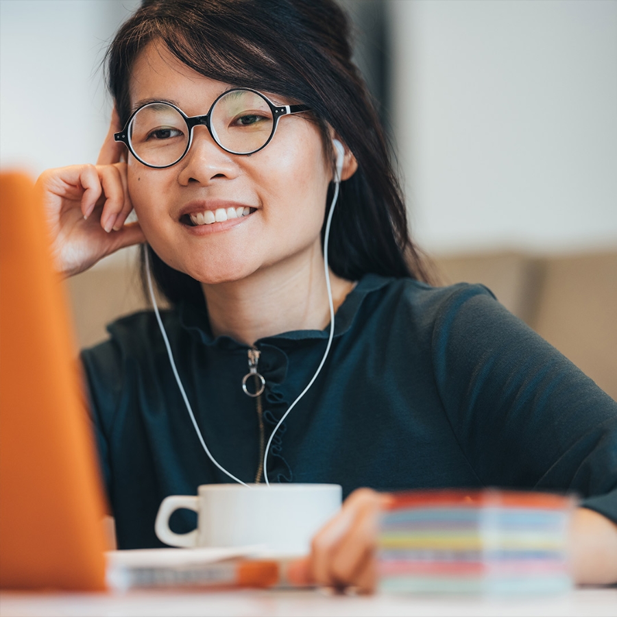 women talking on a video call