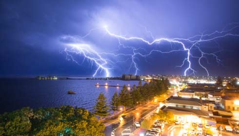 Lightning storm over Port Lincoln. South Australia South Australia Power Network SAPN customer story