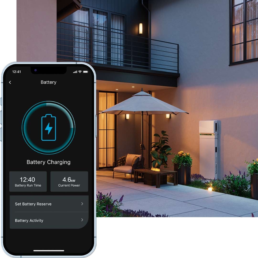 Schneider Home app with energy saving features