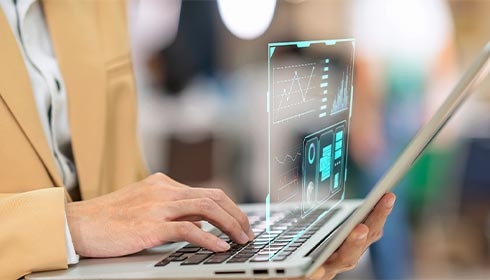 A person using a computer