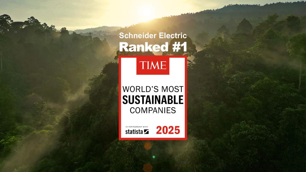 Schneider Electric Named the World’s Most Sustainable Company by TIME Magazine and Statista