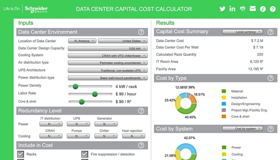 tierra en caso trampa TradeOff Tool Calculators for Data Center PUE | Schneider Electric Global