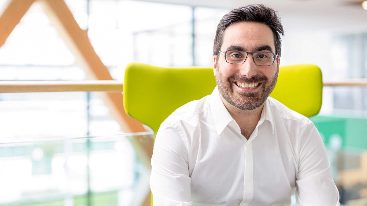 A person in a white shirt
