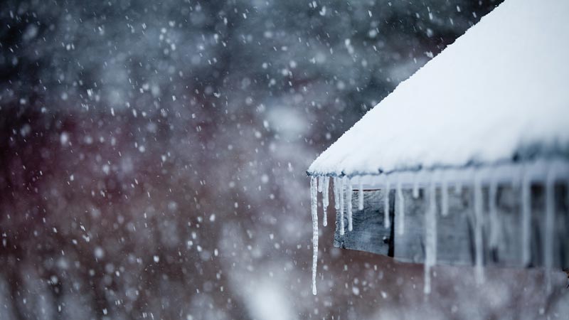 Icicles on a roof