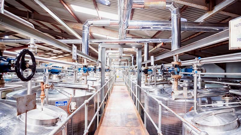 A large factory with many tanks