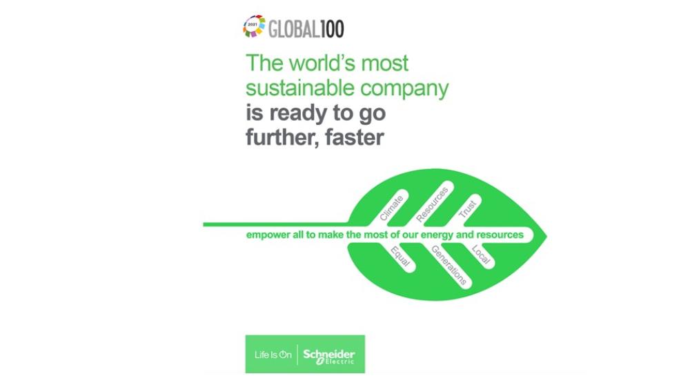 Schneider Electric ranked world’s most sustainable company by Corporate Knights