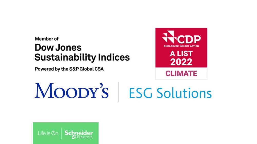 Schneider Electric once again awarded top scores in ESG ratings