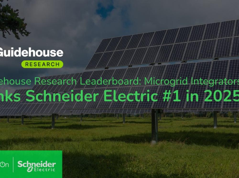 Image - Schneider Electric Ranks No.1 in 2025 Guidehouse Research Leaderboard for Microgrid Integrators and Named a Leader in Distributed Energy Storage Integration.jpg