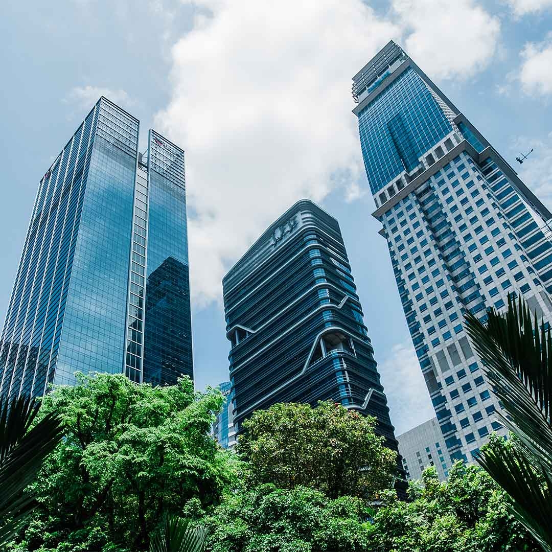 Tall buildings in city