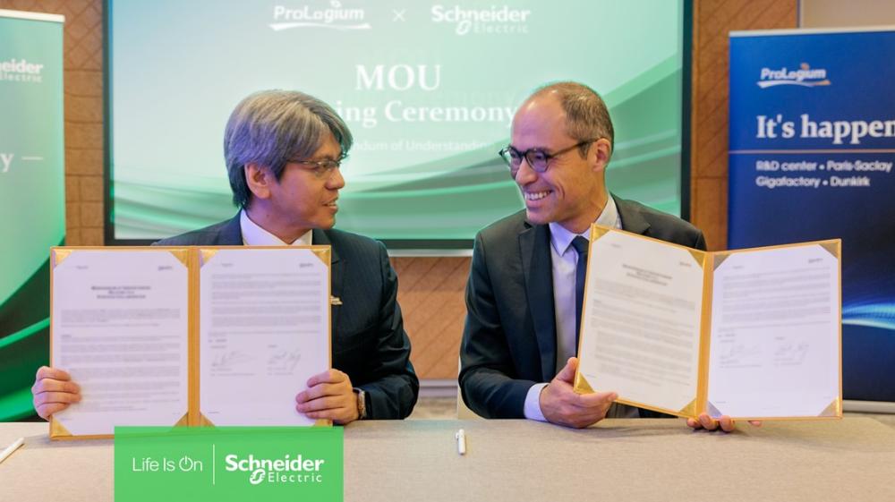 Schneider Electric signe un accord pour développer les technologies de smart manufacturing de la gigafactory de batteries de ProLogium dans les Hauts-de-France