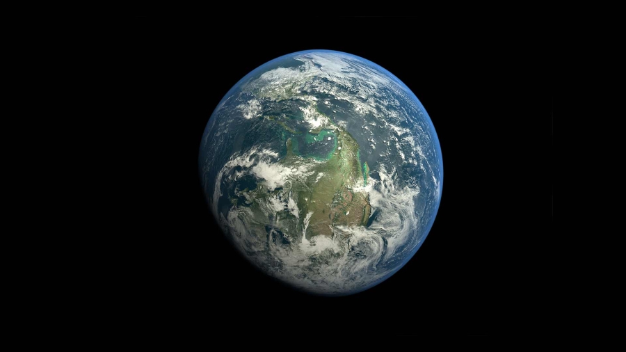 Earth Globe from space